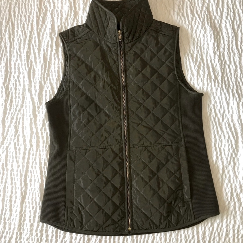 Olive Green fall equestrian vest size medium